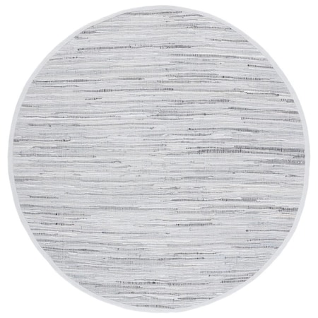 Safavieh 10 x 10 ft. Rag Rug Hand Loomed Round Area Rug, Grey RAR121A-10R